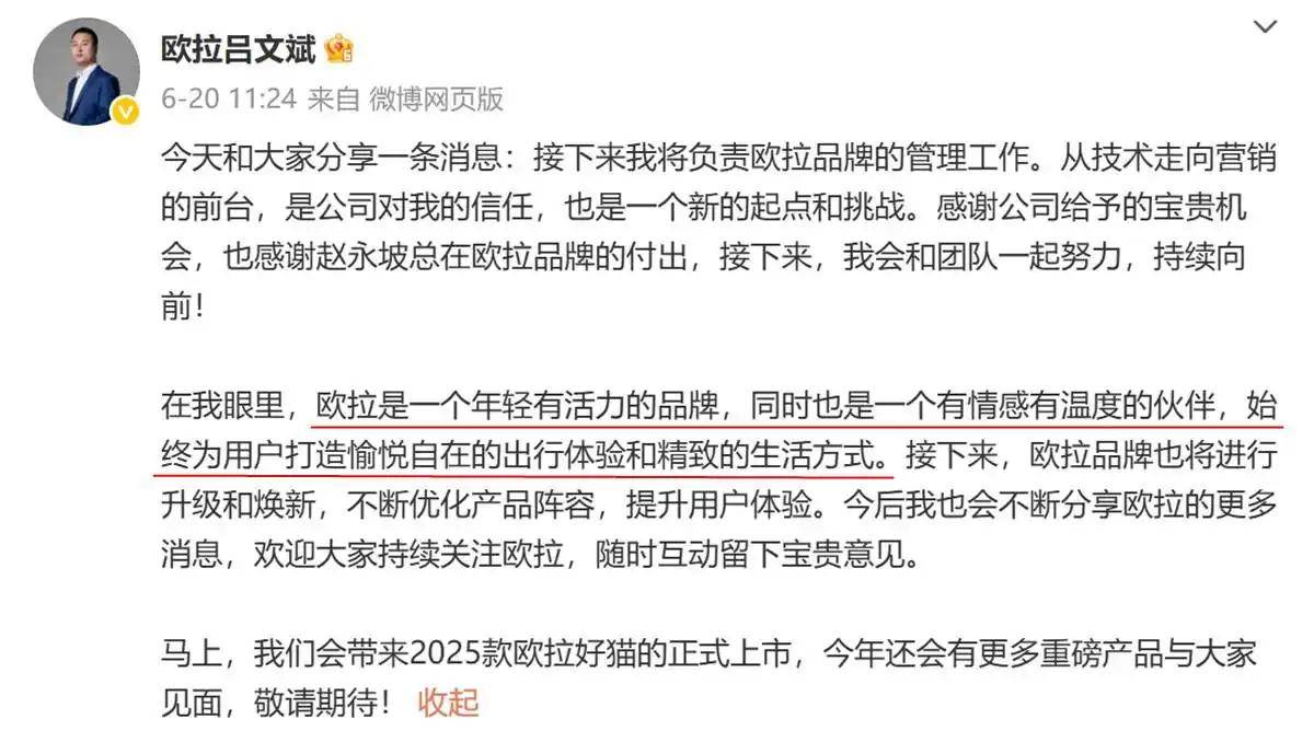 魏建軍欽點歐拉換帥,能救回失去的市場份額嗎?